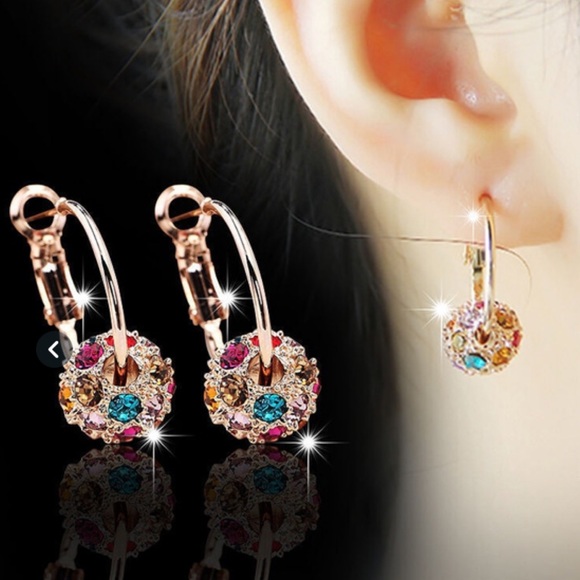 🎉HP🎉💐Colorful Ball Earrings💐 - Picture 2 of 3